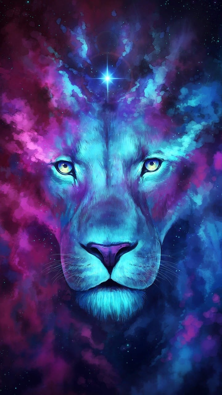 wallpaper et fond d'écran lion graphique numérique animals animaux félin