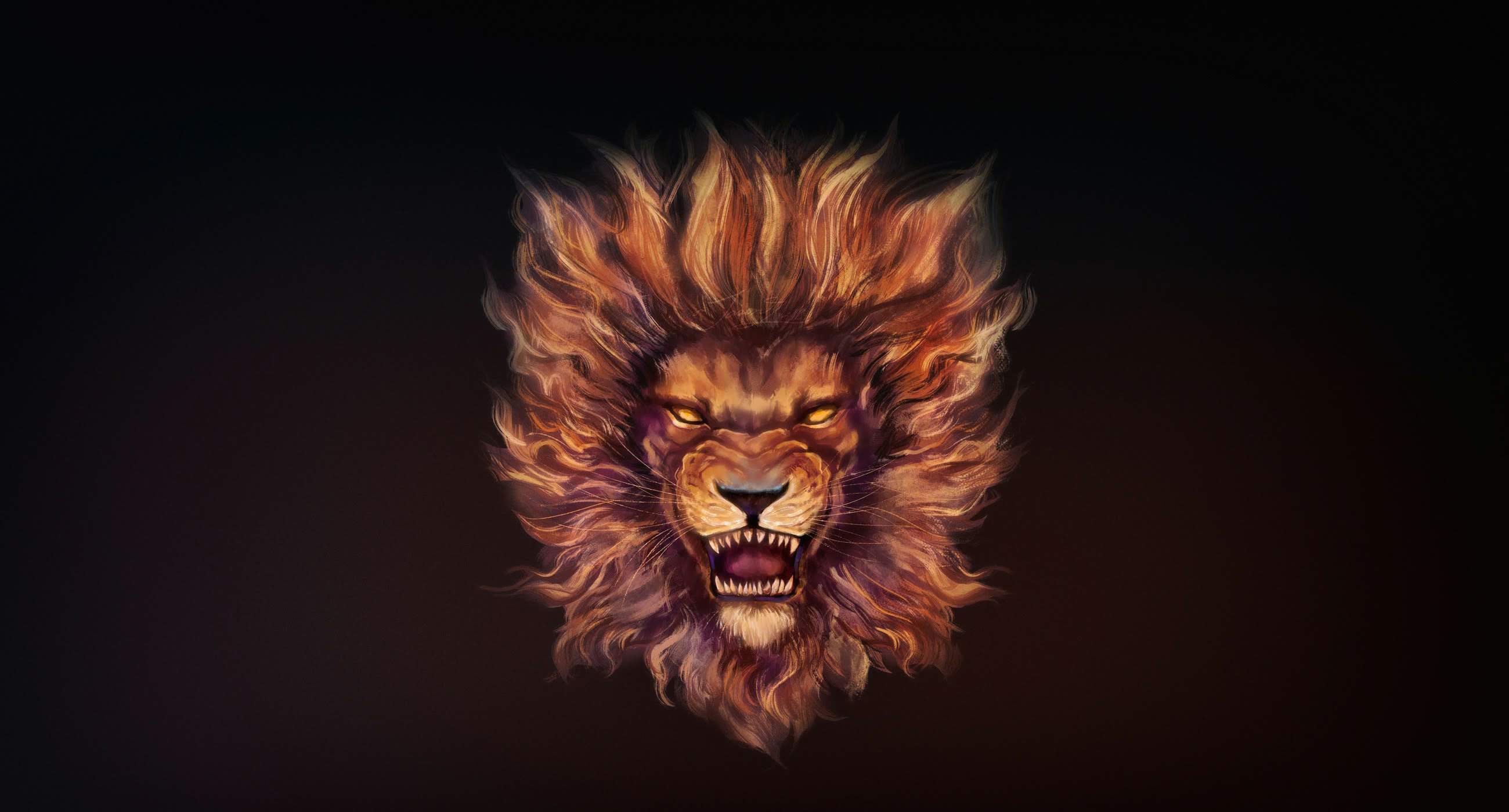 wallpaper et fond d'écran graphique art lion