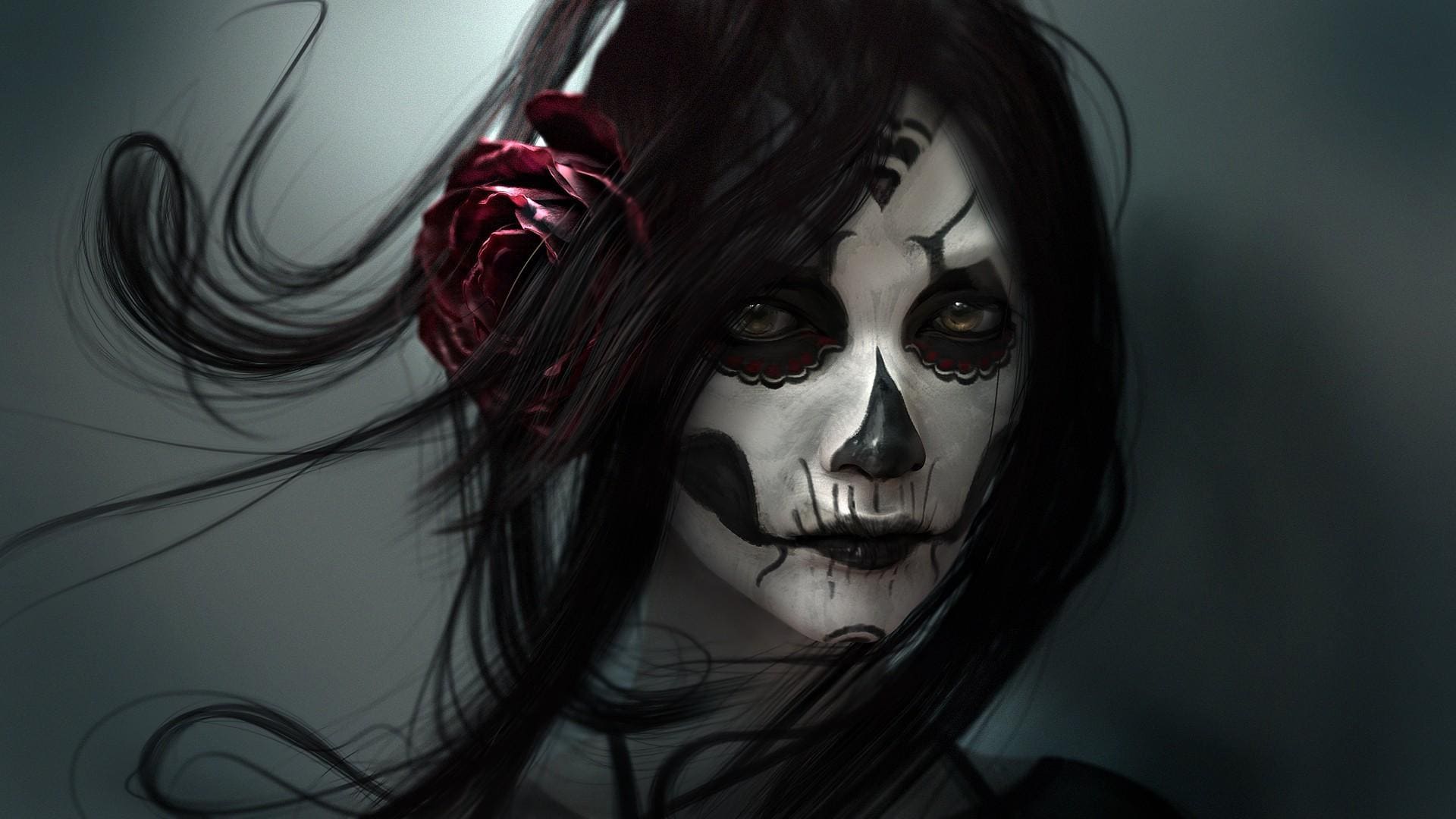 wallpaper et fond d'écran peur halloween portrait sorcière