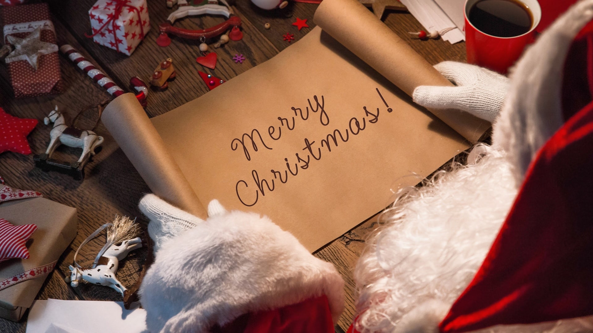 wallpaper et fond d'écran père Noël fêtes