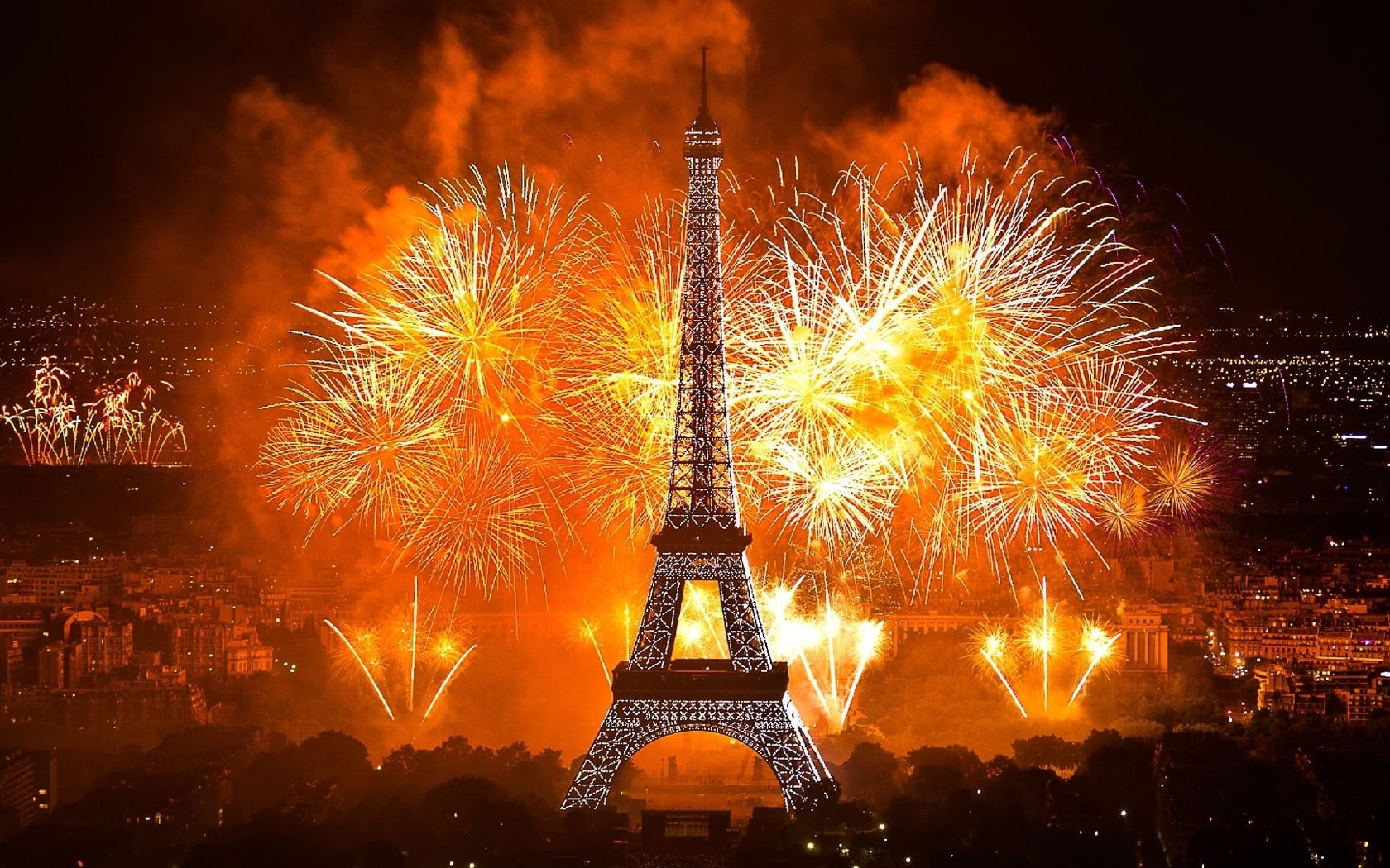 wallpaper et fond d'écran paris feu d'artifice