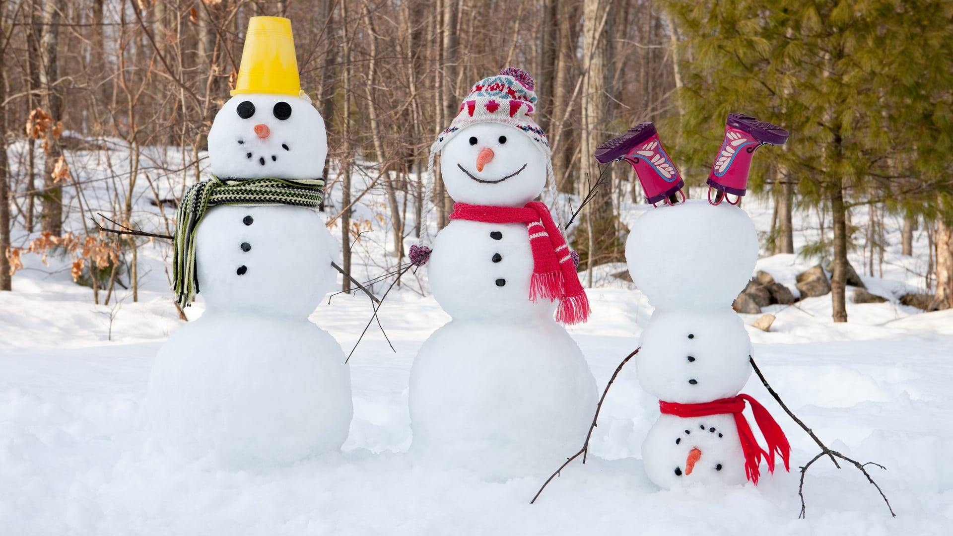 wallpaper et fond d'écran bonhomme neige hiver