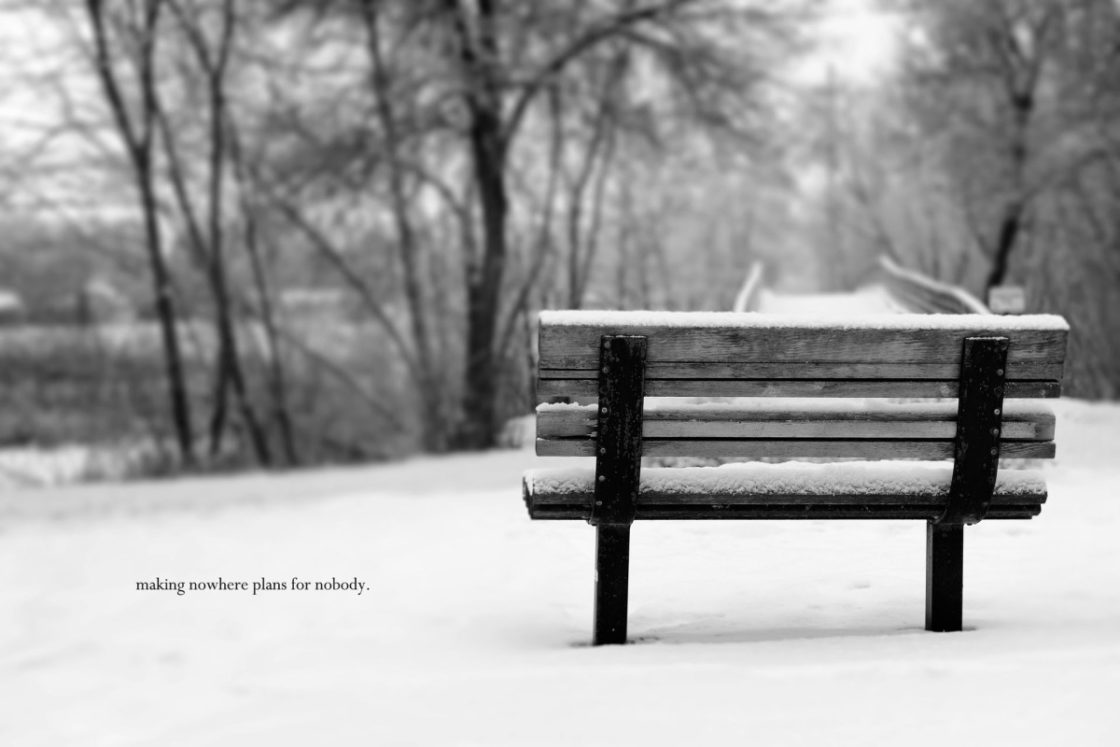 wallpaper et fond d'écran banc nature enneigé