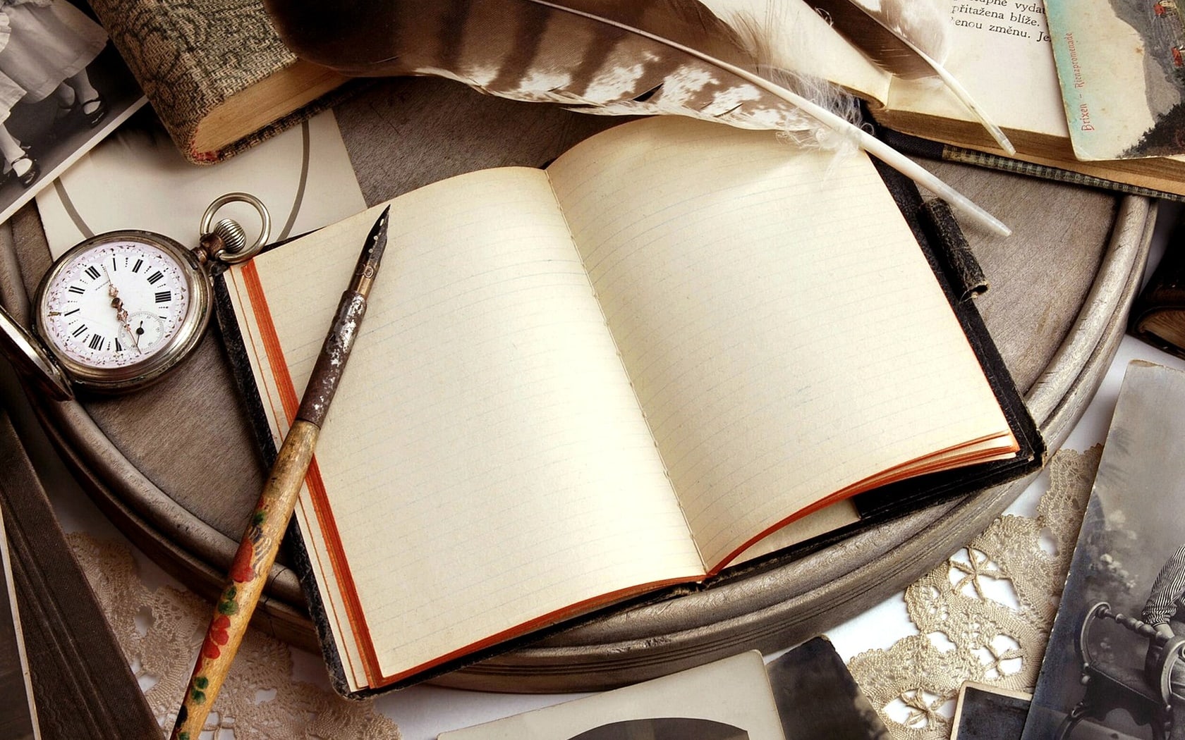 wallpaper et fond d'écran plume livre poésie