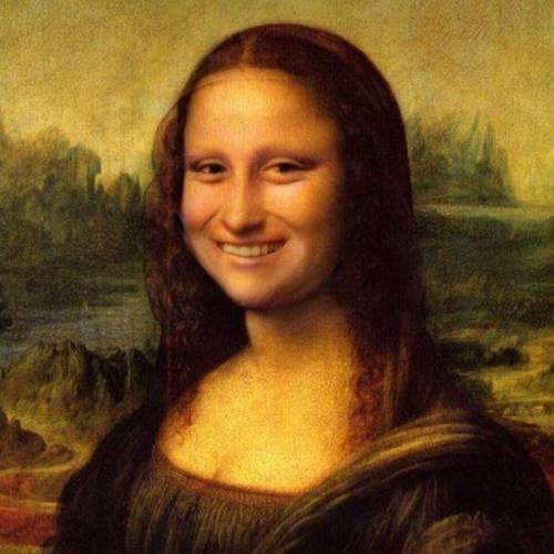 photographie mona lisa sourire drôle