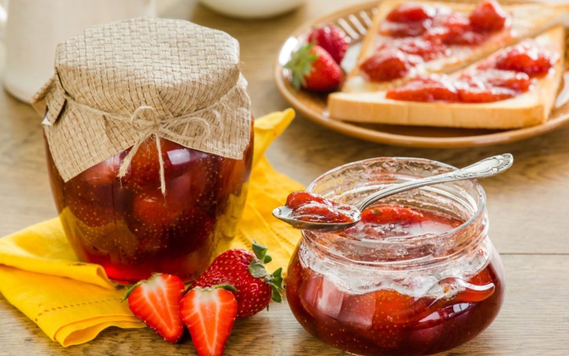 wallpaper et fond d'écran confiture fraise nourriture