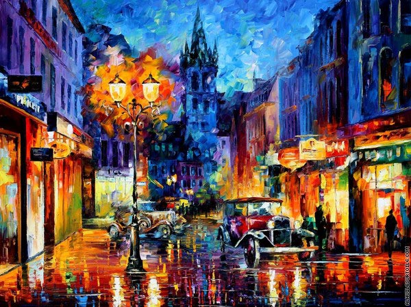 image picture painting peinture artiste paysage couleurs art Artist pinceaux Leonid Afremov nature oeuvre toile tableau magnifique oeuvre d'art