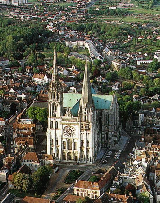 photographie Cathédrale Chartres ville monument France paysage