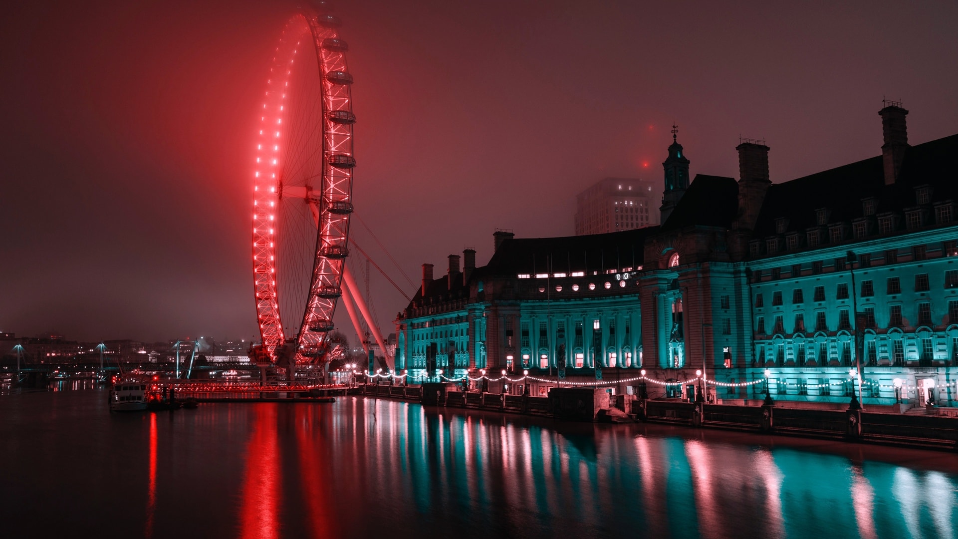 wallpaper et fond d'écran roue ville Londres paysage