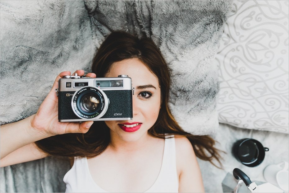 photographie femme photo appareil