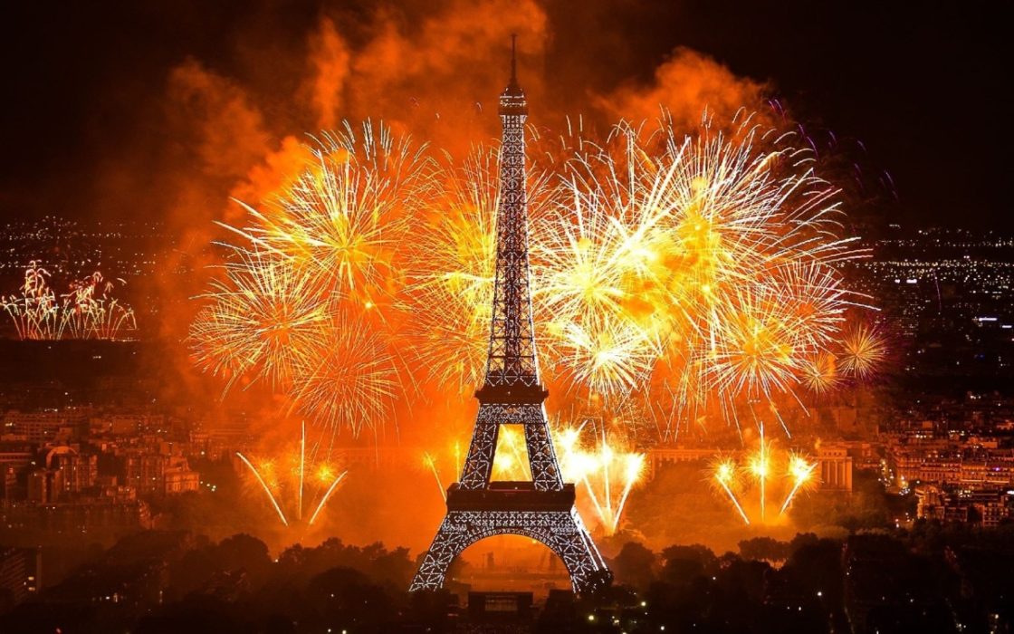 wallpaper et fond d'écran feu d'artifice fêtes Paris pays