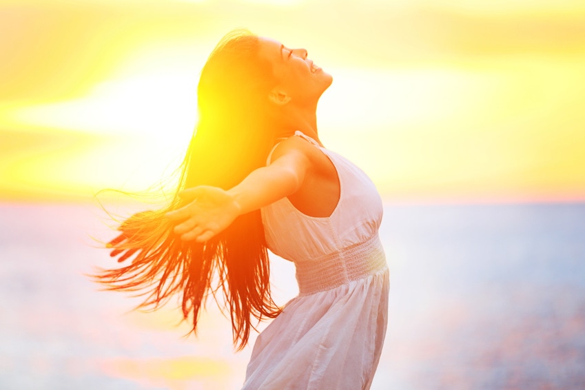 photographie femme soleil vie heureux bonheur