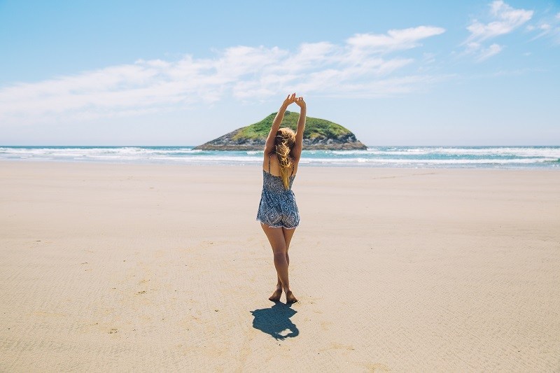 photographie femme plage mer vacances vie