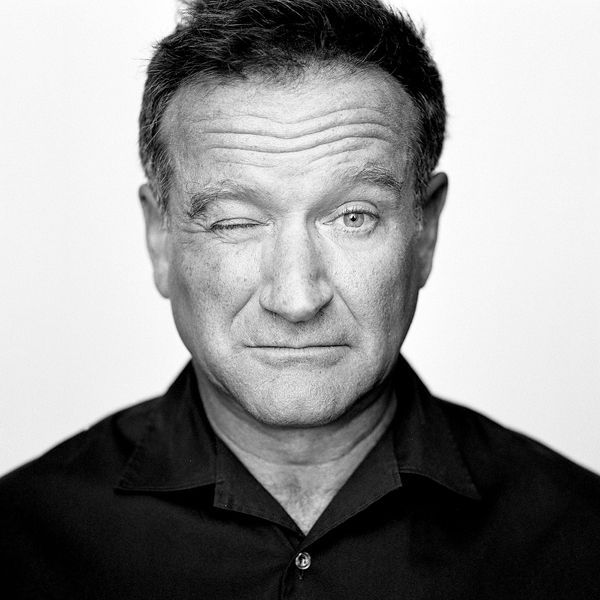 photographie Robin Williams noir et blanc portrait célébrité acteur