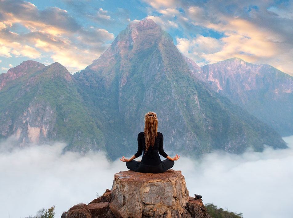 photographie femme nature paysage méditation yoga