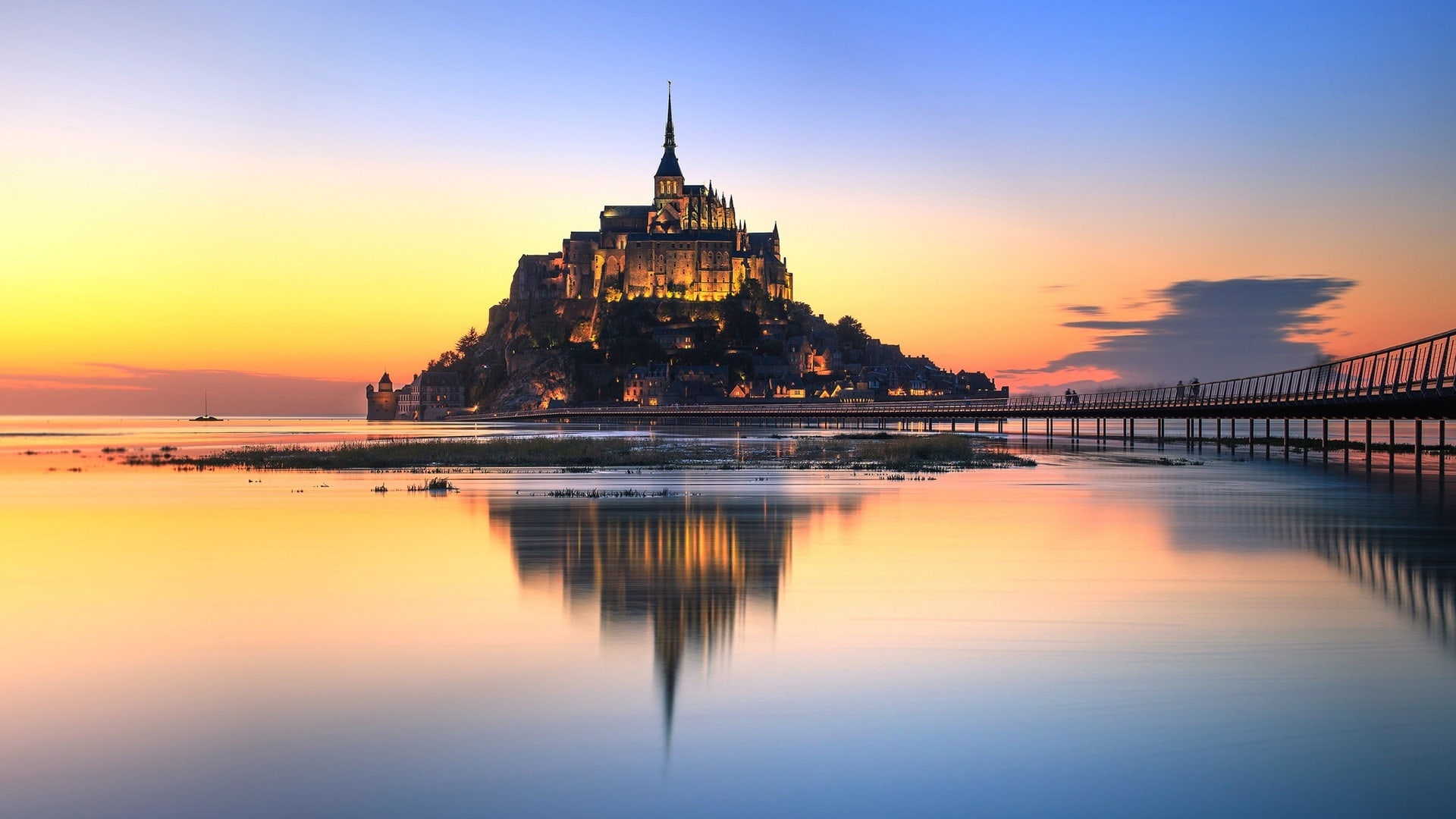 wallpaper et fond d'écran mont-saint Michel France pays paysage monument