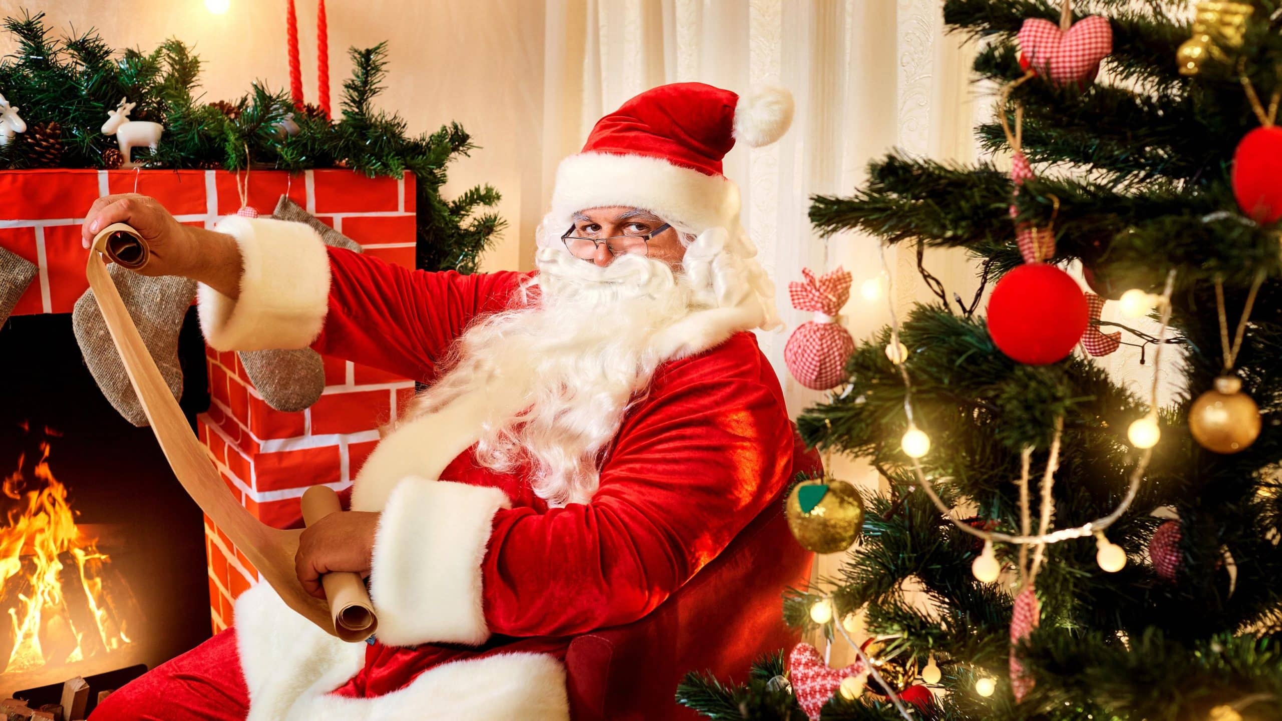 wallpaper et fond d'écran noël Père Noël fêtes hiver