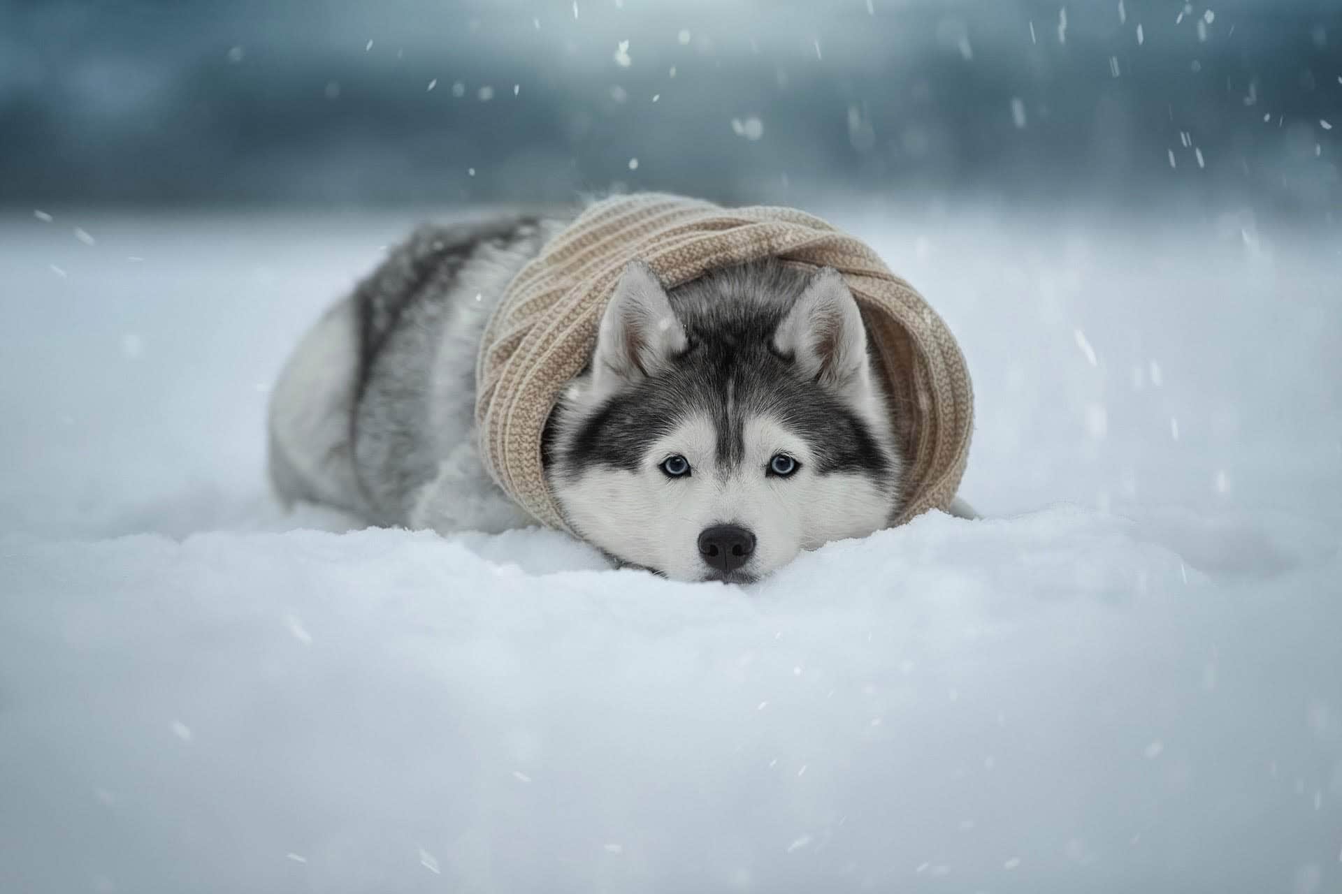 wallpaper et fond d'écran chien animaux animal neige nature husky