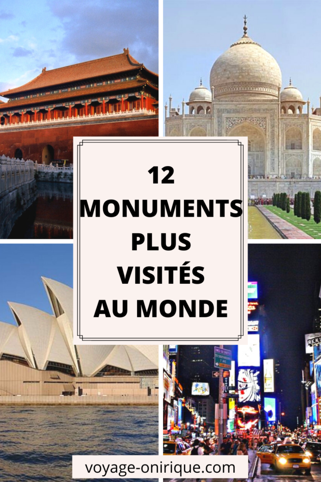 12 Monuments plus visités au Monde / 12 most visited Monuments in World