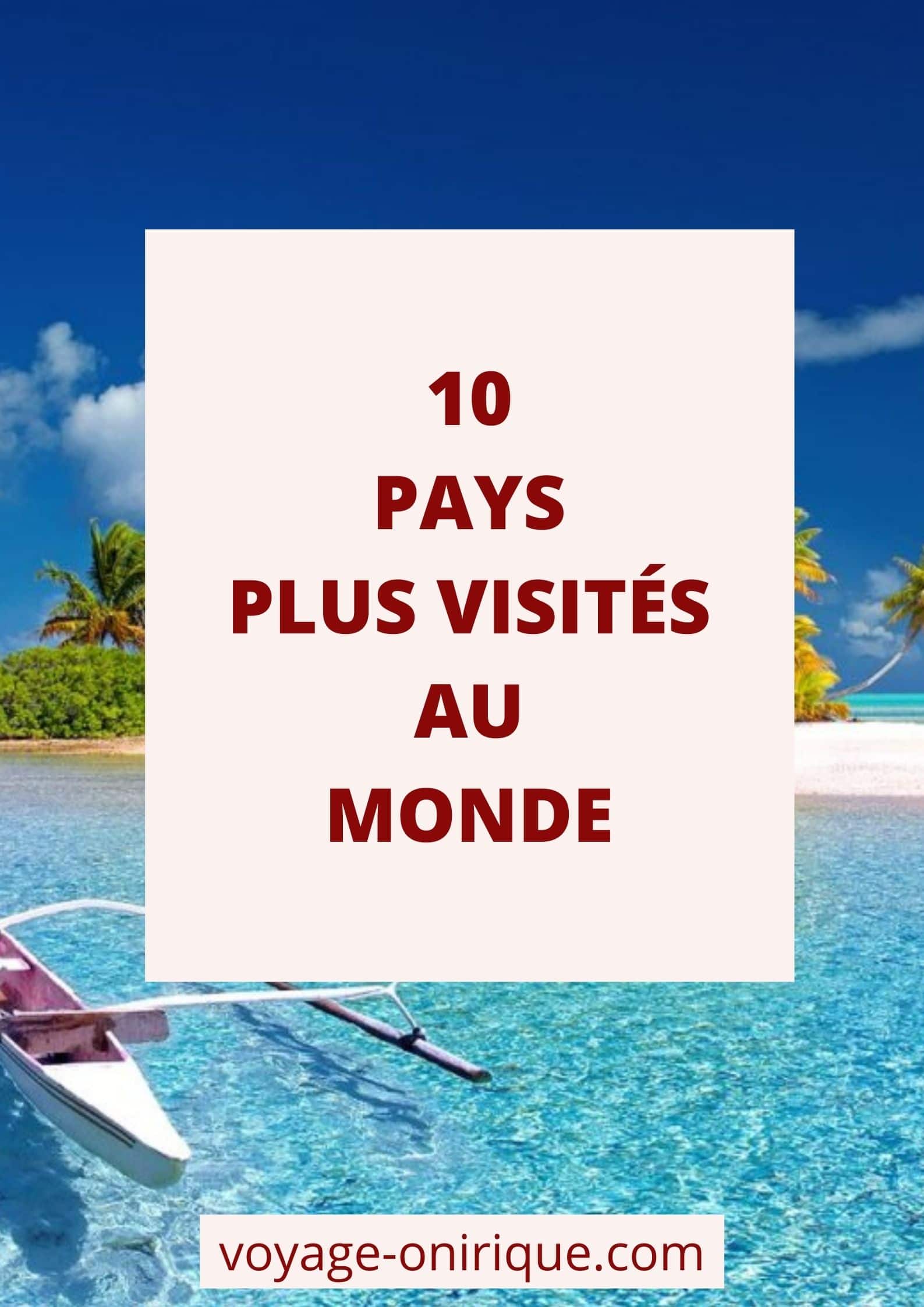 10 Pays les plus visités au monde