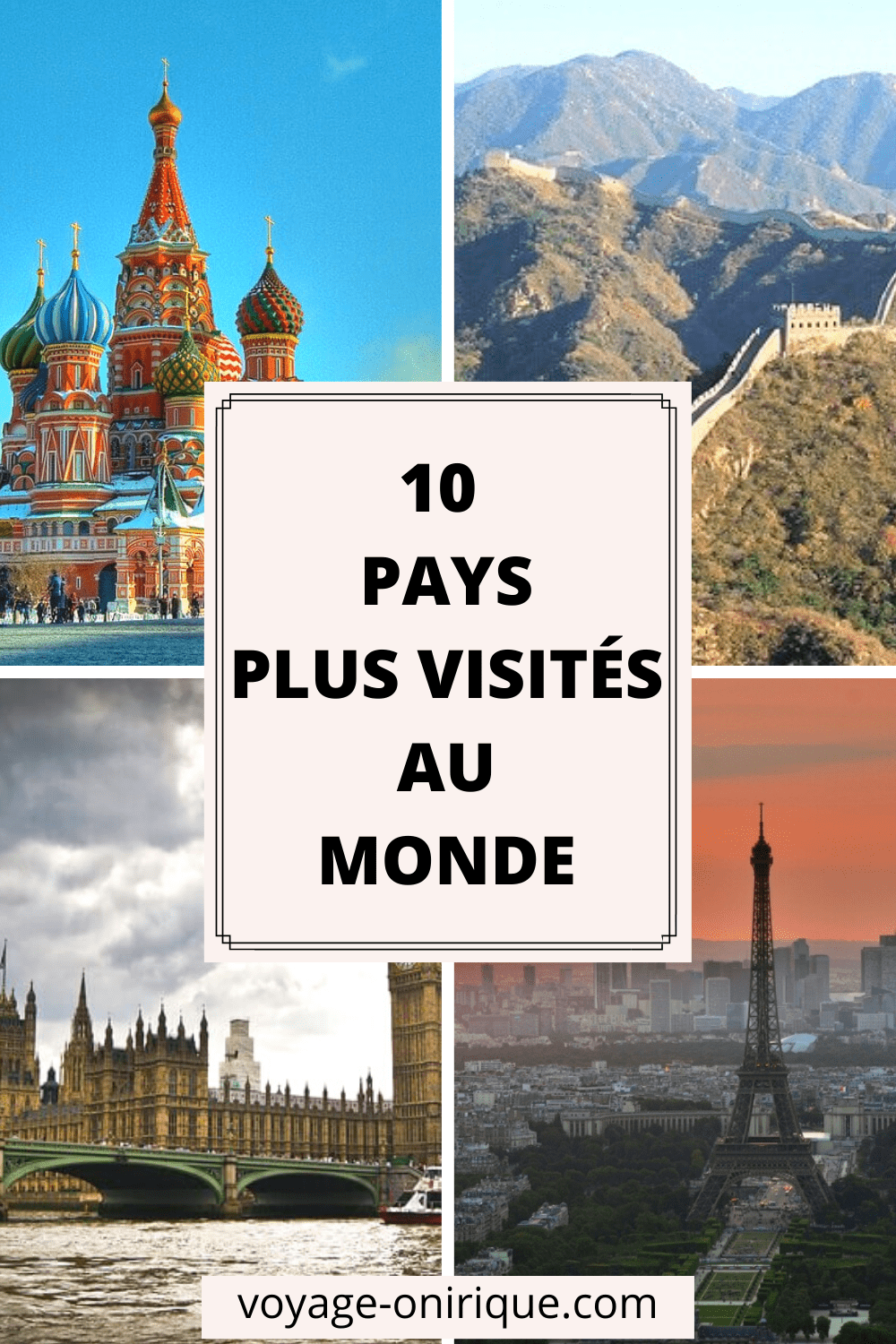 10 pays les plus visités au monde