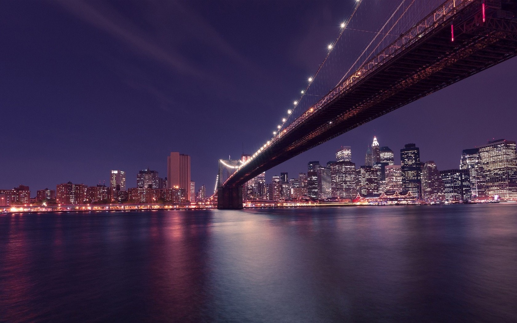 wallpaper et fond d'écran pont Brooklyn pays paysage voyage tourisme New York