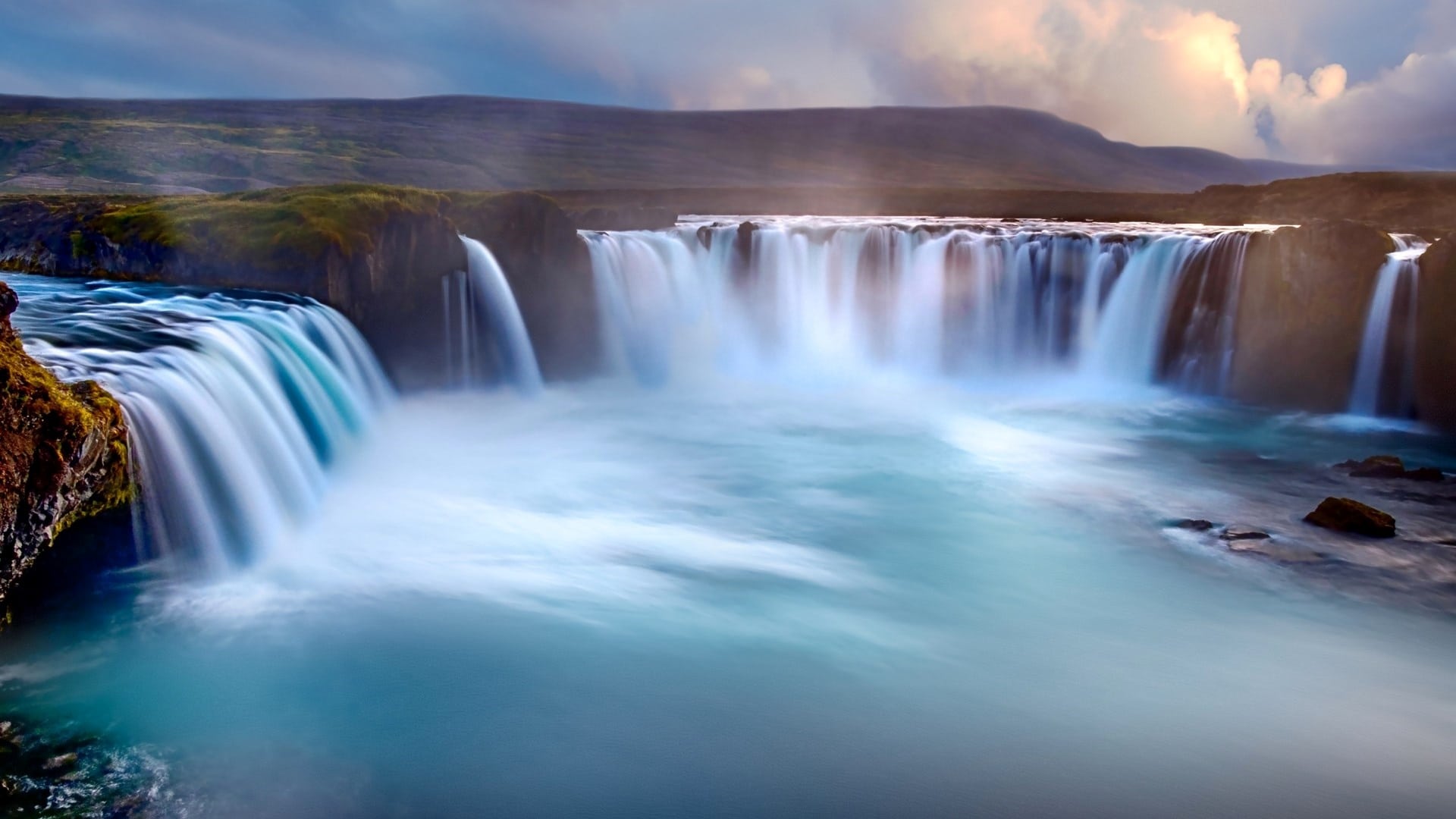 wallpaper et fond d'écran chutes cascade pays Islande paysage nature voyage eau