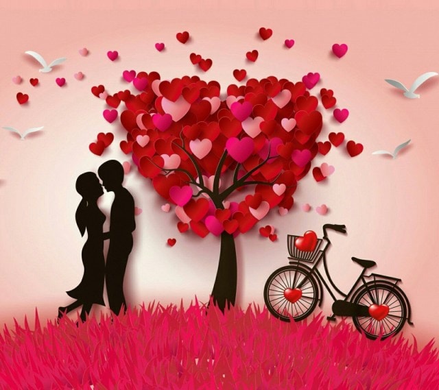 wallpaper et fond d'écran saint-valentin amour coeur fleurs amoureux fête sentiments