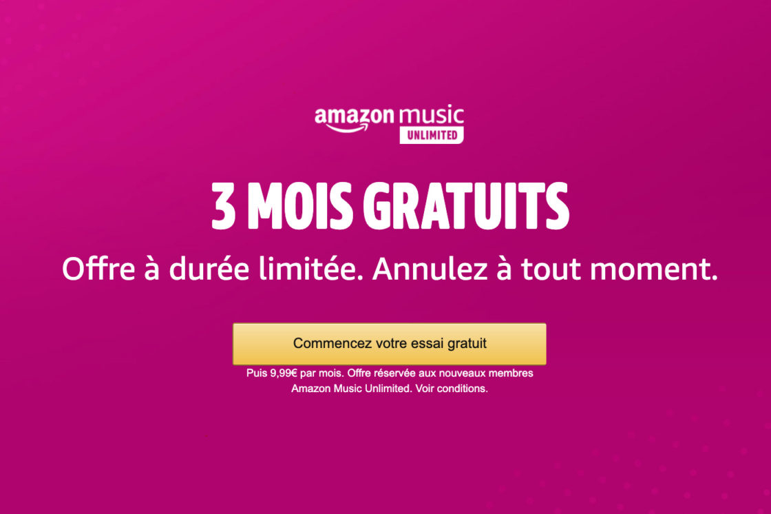 Amazon Music 3 mois gratuit