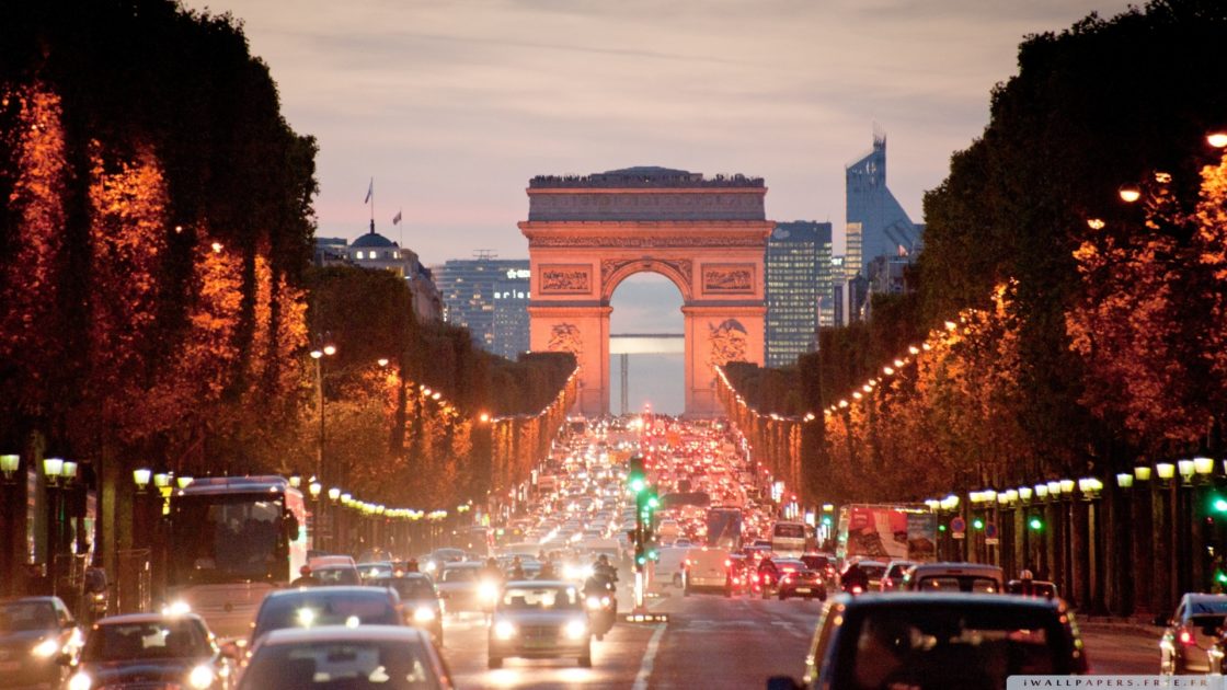 wallpaper et fond d'écran Champs-Elysées Paris France avenue paysage pays Monument