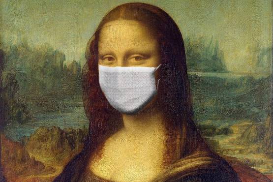 photographie joconde Mona Lisa humour masque art tableau drôle