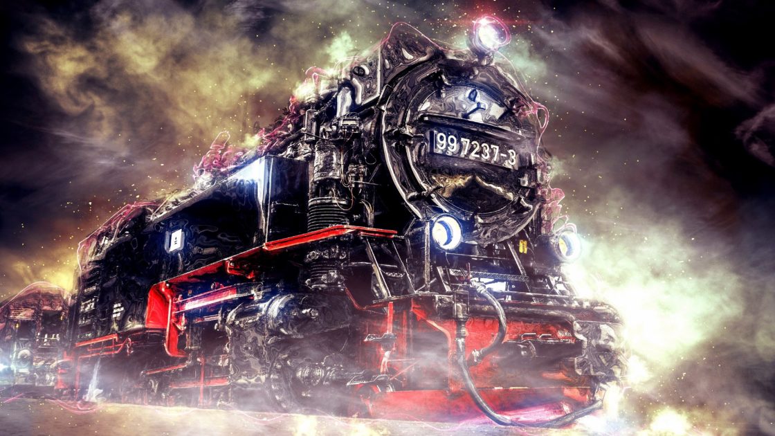 wallpaper et fond d'écran locomotive train fantasy fantastique