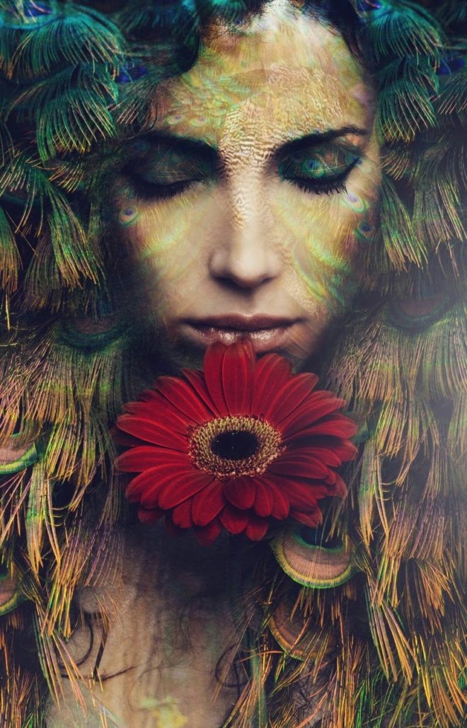 wallpaper et fond d'écran portrait fantasy femme visage fleur graphique