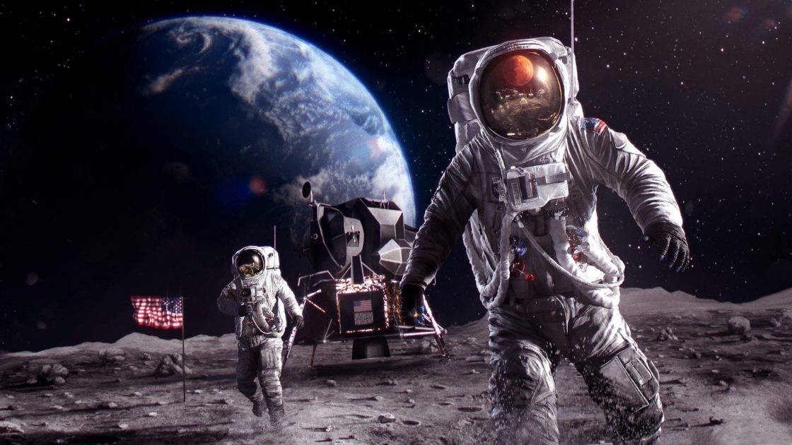 wallpaper et fond d'écran astronaute lune espace space univers homme planète