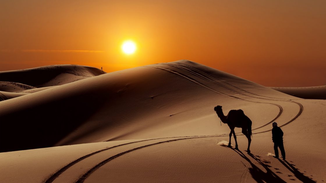 wallpaper et fond d'écran désert Maroc nature paysage coucher de soleil voyage travel