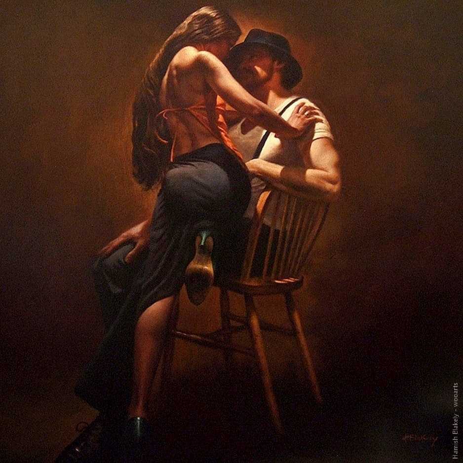 image artiste art peinture painting danse peintre Hamish Blakely couple