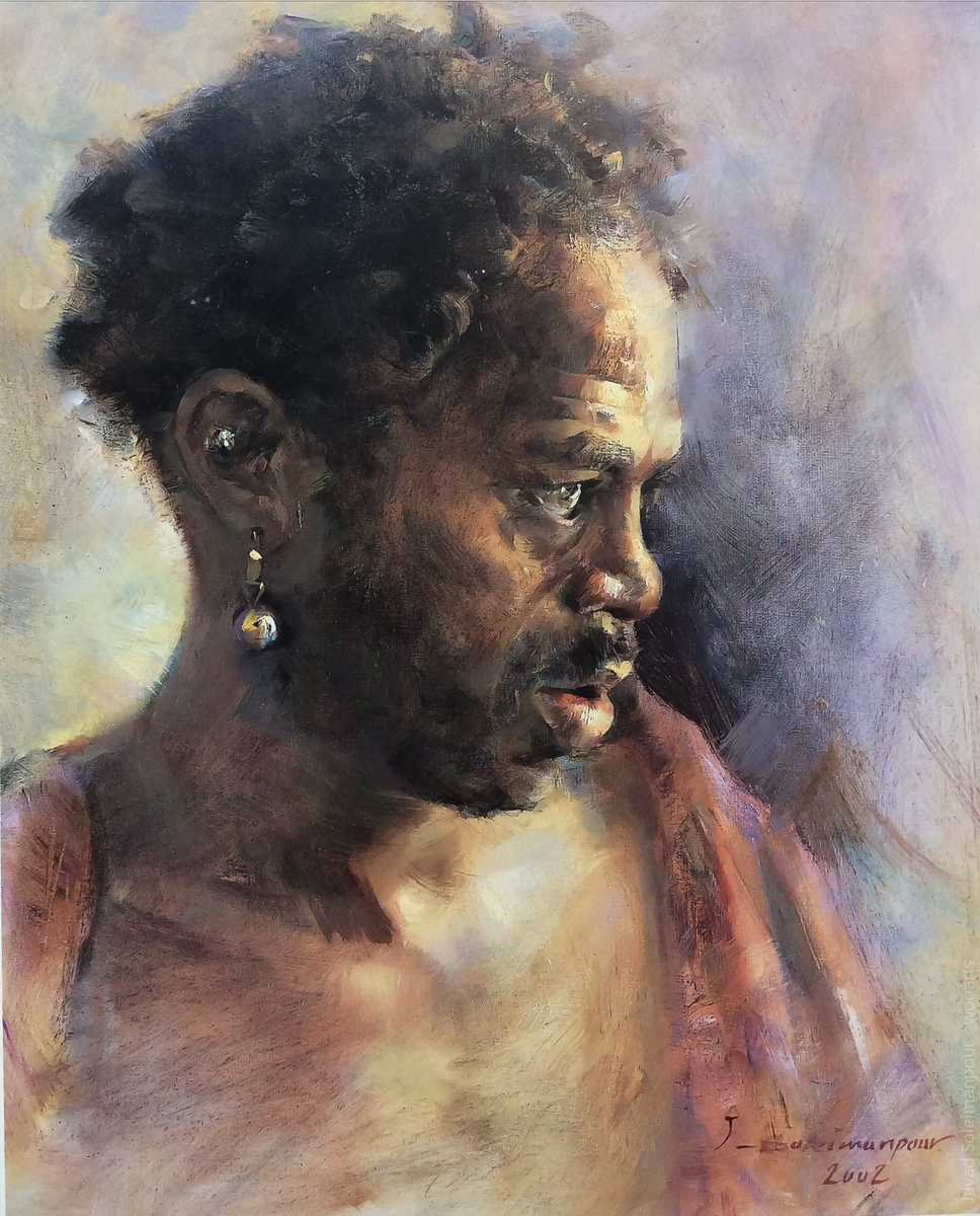 image artiste Artist art painting peinture peintre portrait femme paysage fleurs illustration illustrateur Javad Soleimanpour