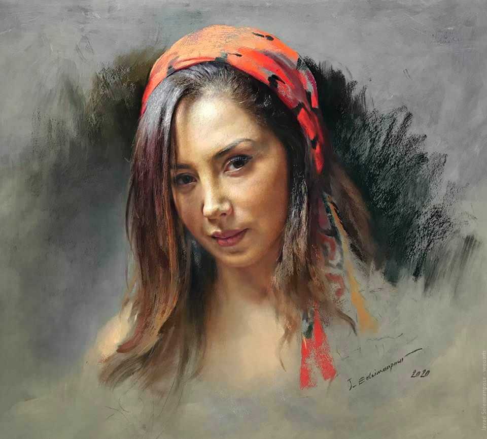 image artiste Artist art painting peinture peintre portrait femme paysage fleurs illustration illustrateur Javad Soleimanpour
