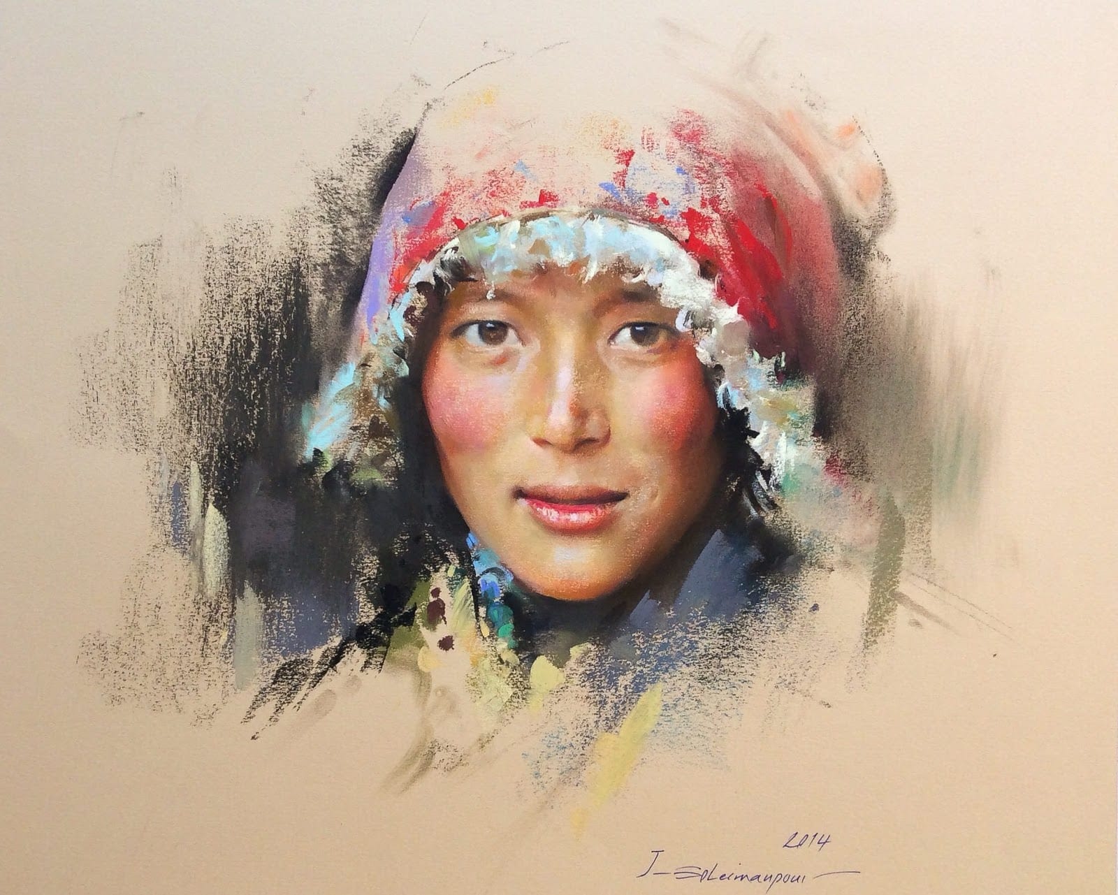 image artiste Artist art painting peinture peintre portrait femme paysage fleurs illustration illustrateur Javad Soleimanpour