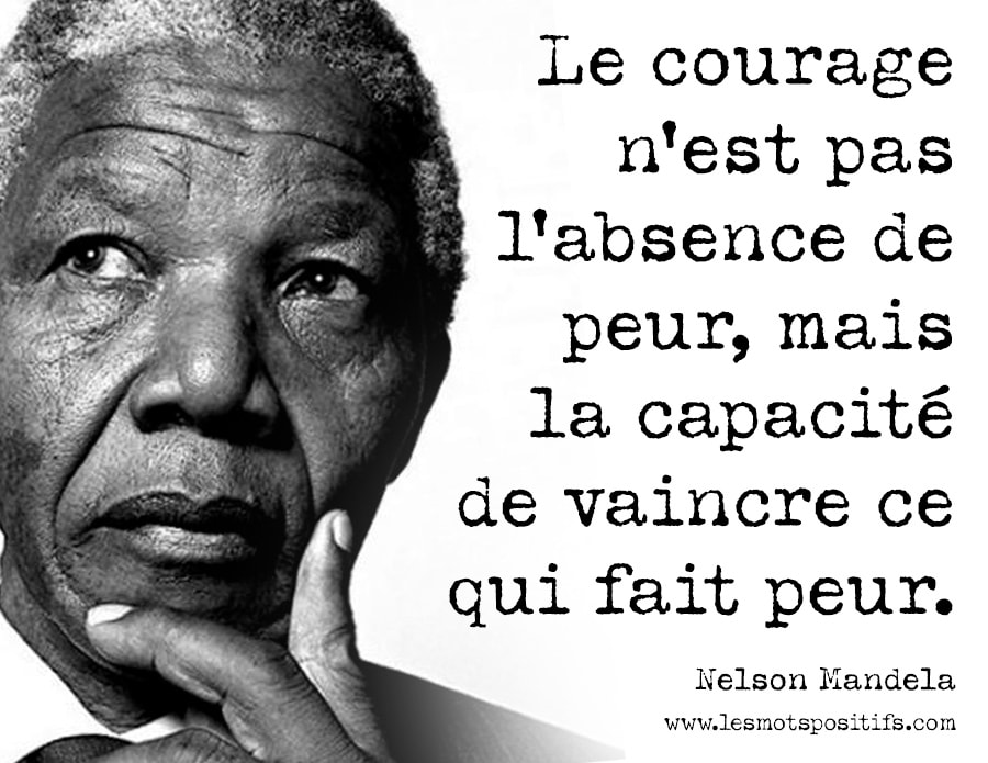 image mots citation proverbe auteur Nelson Mandela peur quote célébrité homme