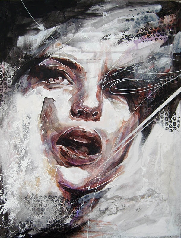 image artiste art peinture peintre portrait painting femme illustration Danny O Connor talent toile pinceau Artist