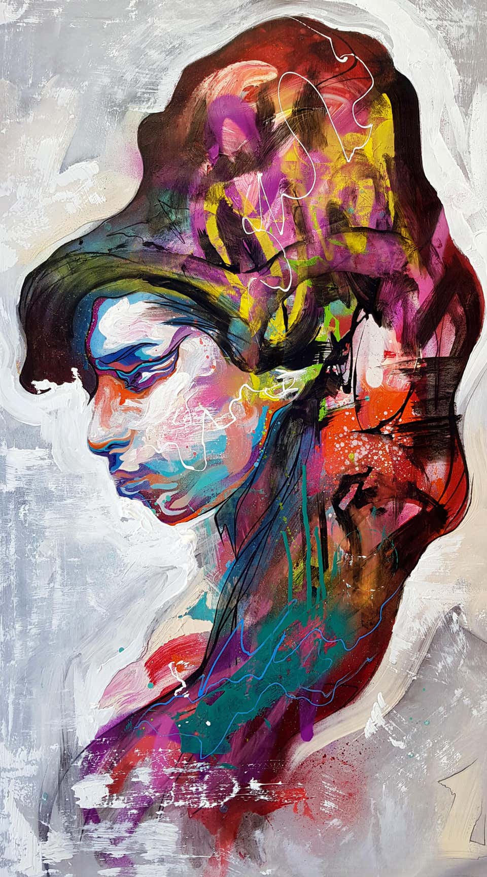 image artiste art peinture peintre portrait painting femme illustration Danny O Connor talent toile pinceau Artist
