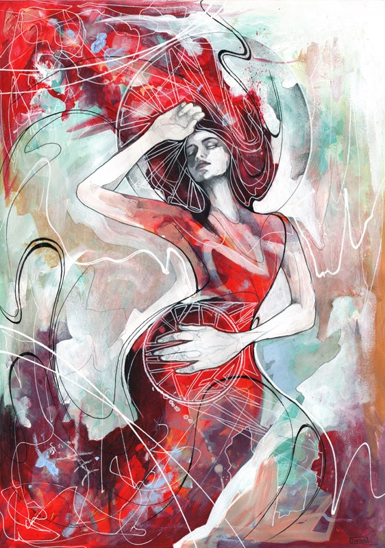image artiste art peinture peintre portrait painting femme illustration Danny O Connor talent toile pinceau Artist