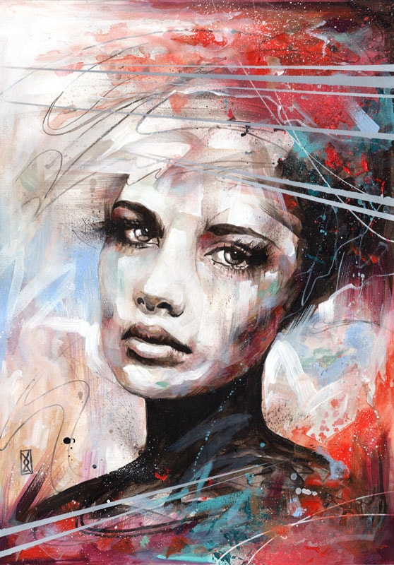 image artiste art peinture peintre portrait painting femme illustration Danny O Connor talent toile pinceau Artist