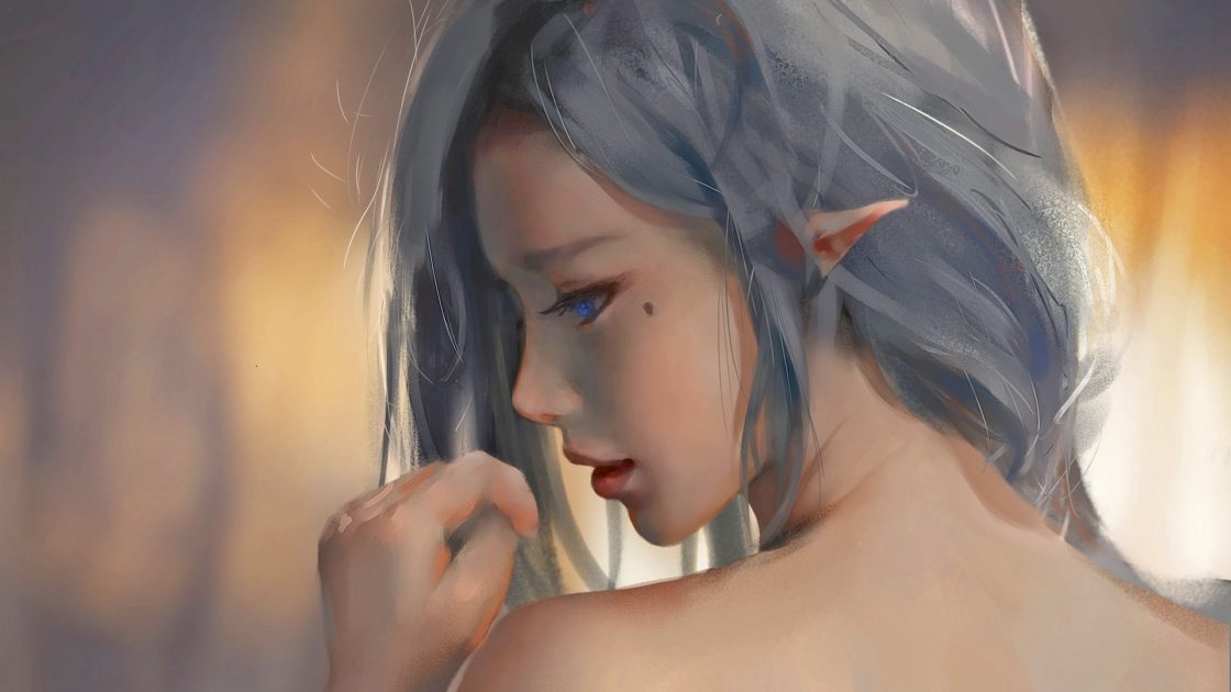 wallpaper et fond d'écran elfe girl fille fantasy fantastique féerie portrait
