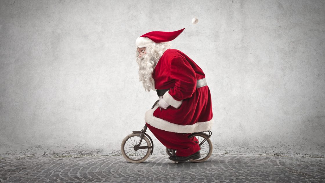 wallpaper et fond d'écran Père Noël humour vélo drôle fête amusant Noêl célébration