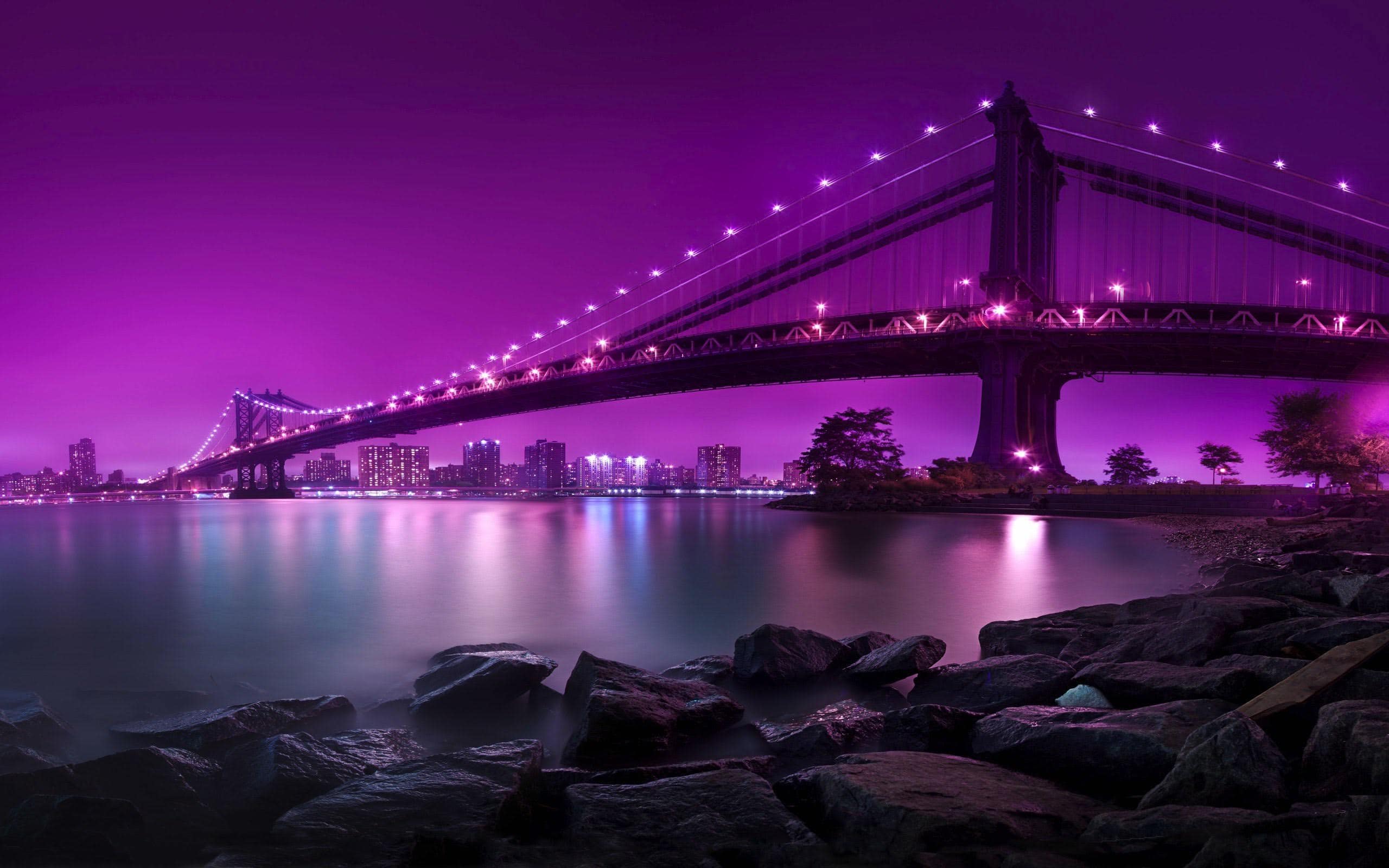 wallpaper et fond d'écran pont bridge violet Amérique nature paysage monument voyage travel tourisme