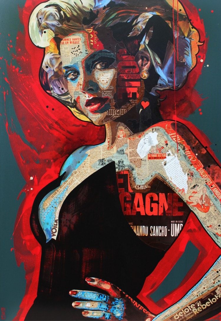 image art artiste artist peintre painting peinture portrait talent femme homme célébrité illustration collage toile oeuvre