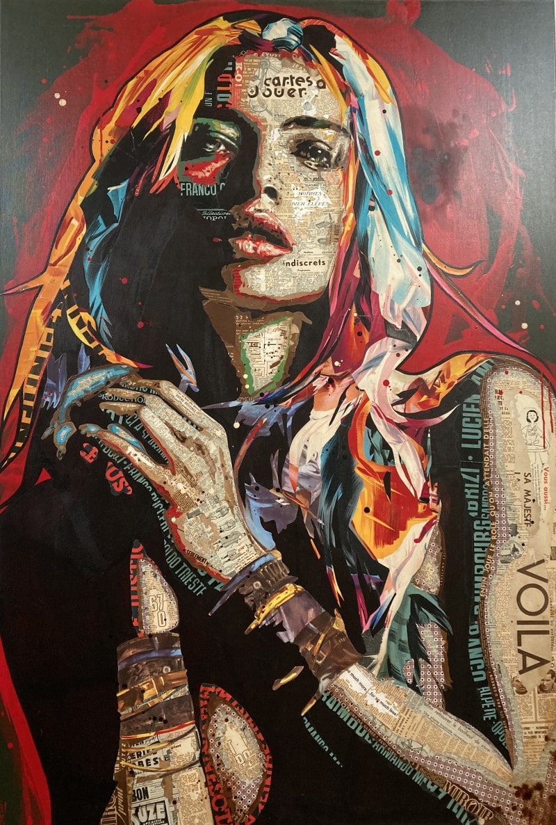 image art artiste artist peintre painting peinture portrait talent femme homme célébrité illustration collage toile oeuvre
