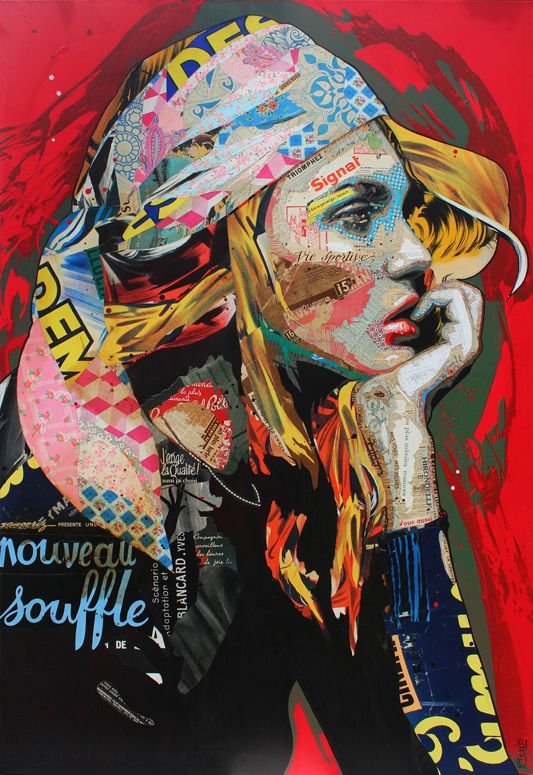 image art artiste artist peintre painting peinture portrait talent femme homme célébrité illustration collage toile oeuvre